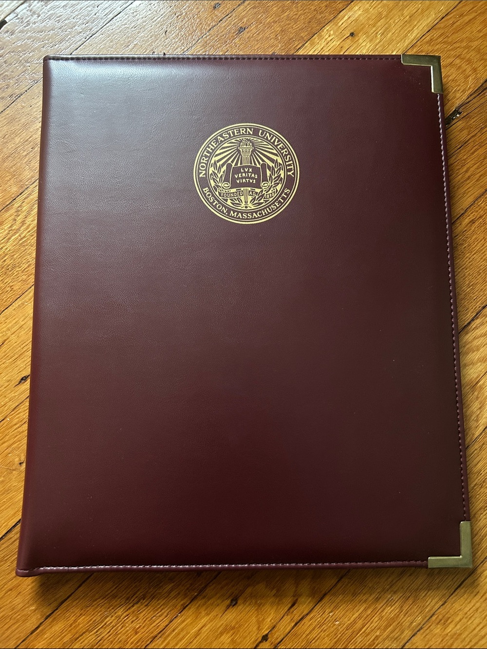 Northeastern University Portfolio Padfolio Resumer Binder